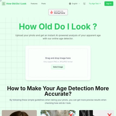 How Old Do I Look - AI Age Detection Tool