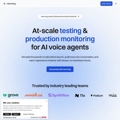 Hamming: AI Voice Agent Testing and Monitoring Platform