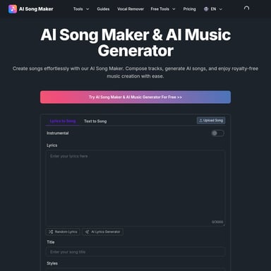 AI Song Maker - Effortless Song Creation with AI