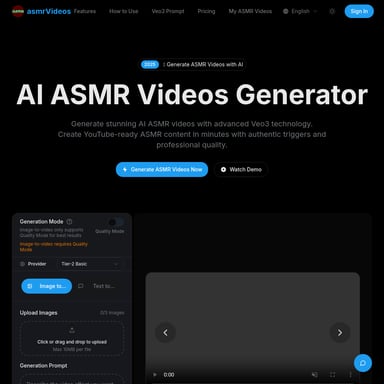 Générateur de vidéos ASMR AI
