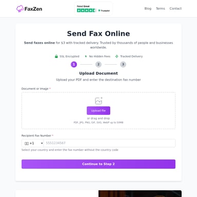 Send Fax Online for $3 with Tracked Delivery