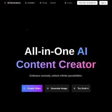 AI-Generator: Alles-in-Einem AI Content Creator