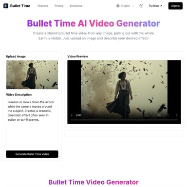 Bullet Time AI Video Generator