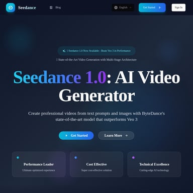 Seedance AI视频生成器