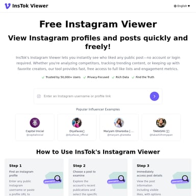 InsTok Viewer: Outil gratuit pour Instagram