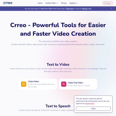 Crreo - AI Video Creation Platform
