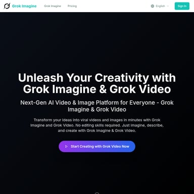 Grok Imagine - AI Video & Image Creation Platform