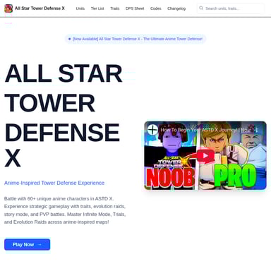 All Star Tower Defense X - Gra obronna na platformie Roblox