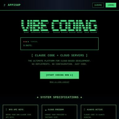 APPISUP - Cloud Development Platform Powered by Claude Code