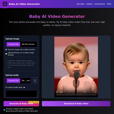 Baby AI Video Generator