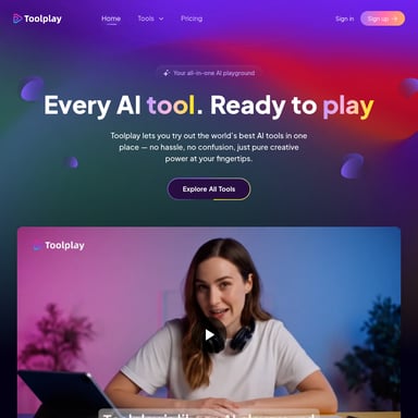 Toolplay - All-in-One AI Tools Platform