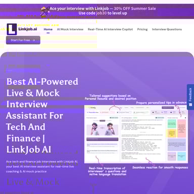 Linkjob AI - Real-Time AI Interview Assistant for Tech and Finance