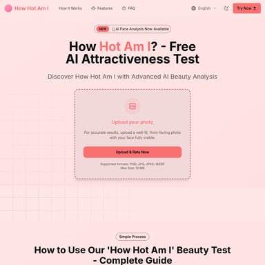 AI美顔分析「How Hot Am I」無料魅力度診断ツール