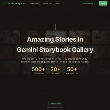 Gemini Storybook - Ontdek Curated AI Verhalen