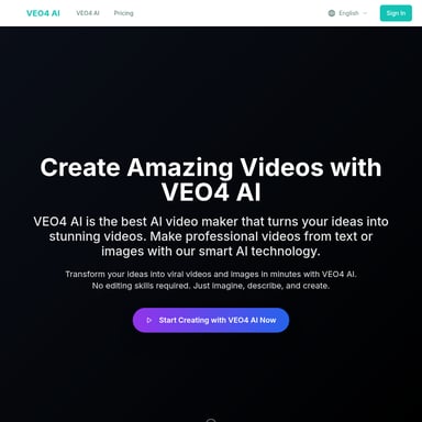 VEO4 AI - Créez des vidéos étonnantes avec l'intelligence artificielle