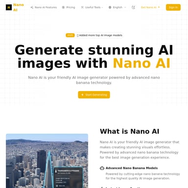 Nano AI – Fortschrittlicher KI-Bildgenerator mit Nano-Banana-Technologie