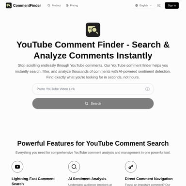 CommentFinder - Outil de Recherche de Commentaires YouTube