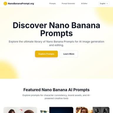 Nano Banana Prompt – Die ultimative AI Prompt Plattform