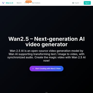Wan2.5 AI视频生成器