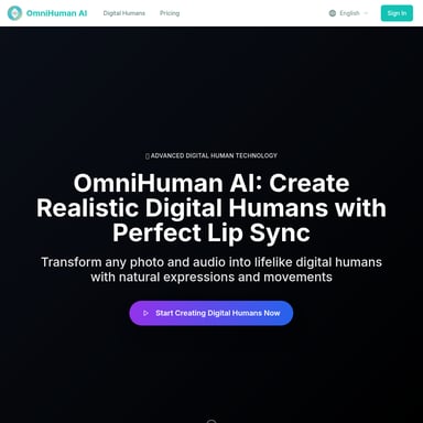 OmniHuman AI: リアルなデジタルヒューマンを作成するAI技術