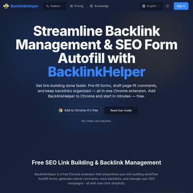 BacklinkHelper Chrome Extension for Efficient Link Building