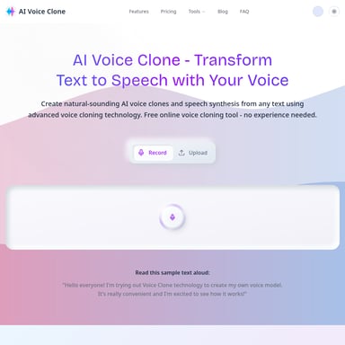 AI Voice Clone - Cloneer je stem met geavanceerde AI-technologie