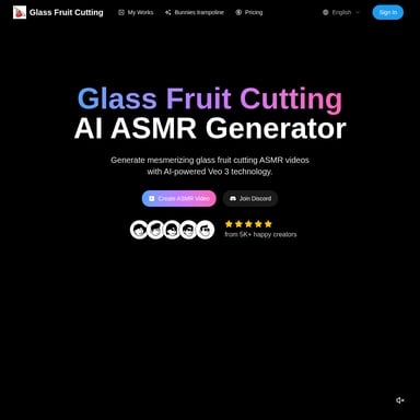Glas Fruit Snijden AI ASMR Generator