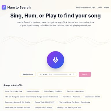 Hum to Search - Muziekherkenning door Hummen