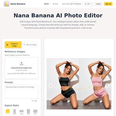 Nana Banana AI Edytor Zdjęć – inteligentna edycja zdjęć w kilka sekund