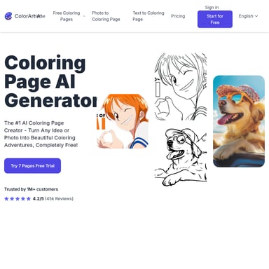 ColorArt.AI - AIで簡単に塗り絵ページを作成