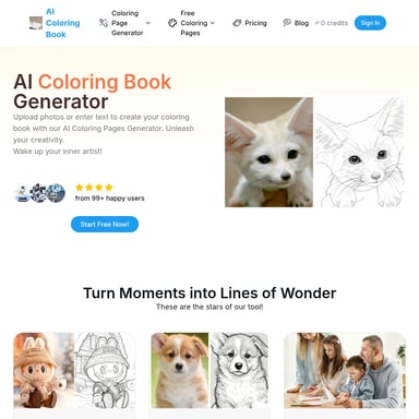 AI Coloring Book - Генератор Изображений AI Tool Screenshot