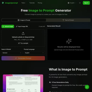 Image2Prompt - 建築とデザイン AI Tool Screenshot