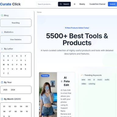 Curate Click - 생산성 AI Tool Screenshot