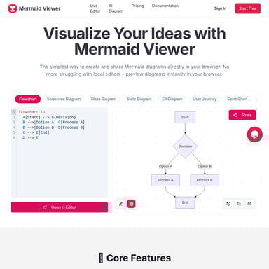 MermaidViewer - 건축 및 디자인 AI Tool Screenshot