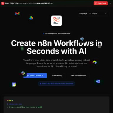n8n Builder - Organization & Automation AI Tool Screenshot