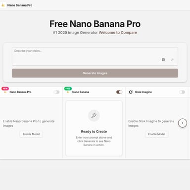 Free Nano Banana Pro - 徽标制作器 AI Tool Screenshot