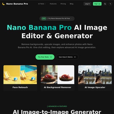 Nano Banana Pro AI - Bildgenerator AI Tool Screenshot