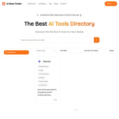 AIBestFinder - Productivity AI Tool Screenshot