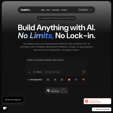 CodinIT.dev - 코드 및 IT AI Tool Screenshot
