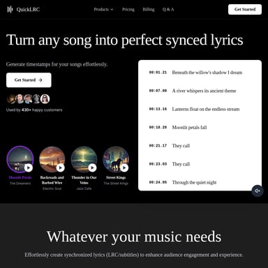 LRC Generator - Musik- und Audiogenerierung AI Tool Screenshot