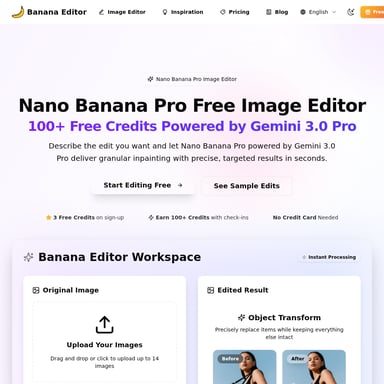 Banana Editor - Image Generator AI Tool Screenshot