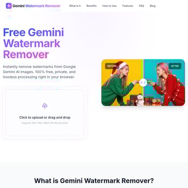 Gemini Watermark Remover - Beeldgenerator AI Tool Screenshot