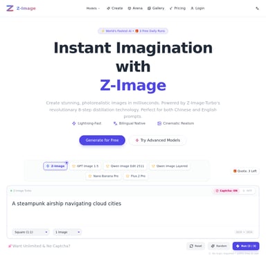 z-image.app - Image Generator AI Tool Screenshot