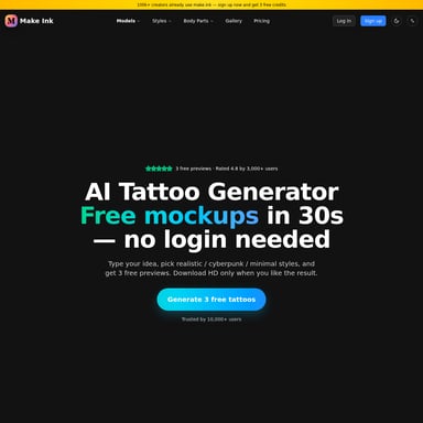 Make Ink - Music & Audio Generation AI Tool Screenshot