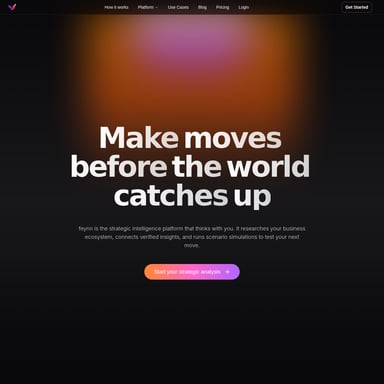 feynn - Strategic Intelligence Platform  - 研究助理 AI Tool Screenshot