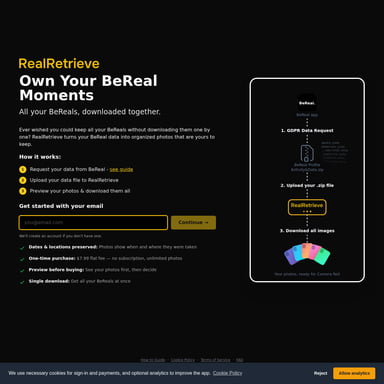 RealRetrieve - SEO AI Tool Screenshot