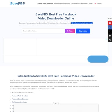 SaveFBS - Creators Toolkit AI Tool Screenshot