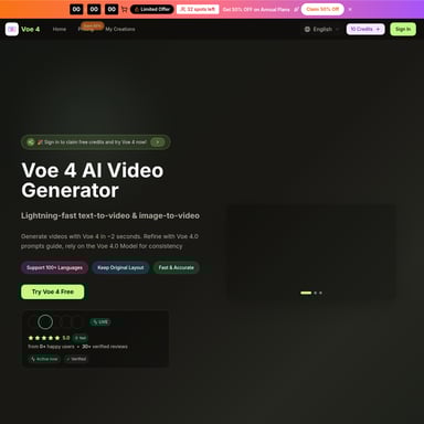 voe4 ai - Vidéo AI Tool Screenshot