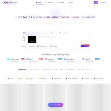kutt Ai - Vidéo AI Tool Screenshot