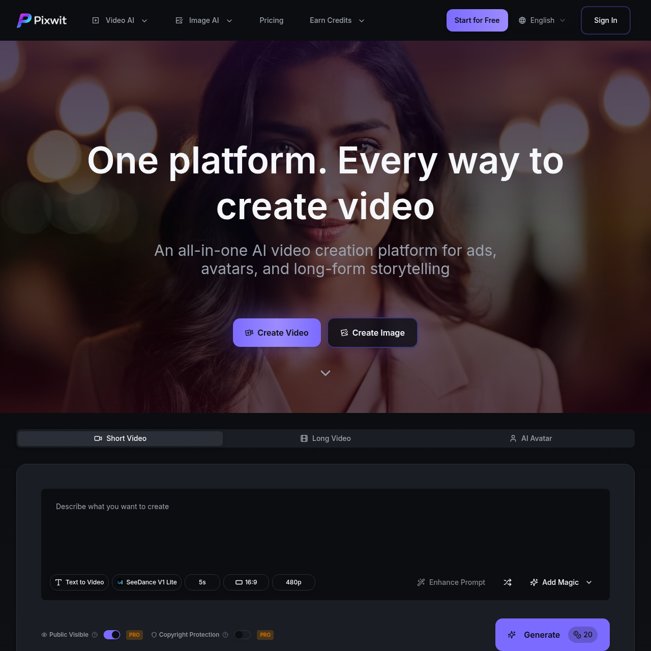 Pixwit - Video AI Tool Screenshot